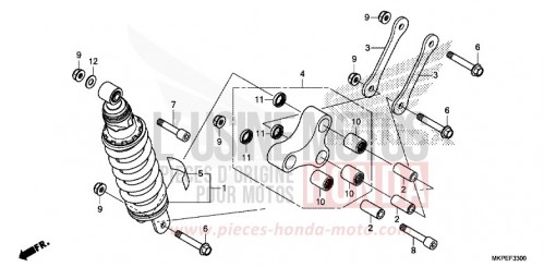 AMMORTIZZATORE POSTERIORE CB500FAN di 2022